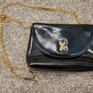 Paloma Picasso! Black Crossbody w/Gold Chain